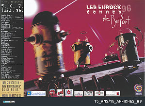 (mes) Eurockéennes anciennes - Quelques concerts marquants 1/3 (1994-1996) : /1994 : Helmet, Therapy?, Rage Against the Machine, Spin Doctors , ZZ Top / 1995 : Body Count, Senser, Jamiroquai, Supergrass, Alliance Ethnik, Edwyn Collins, Sheryl Crow, The Cure, Blur, Oasis, Terence Trent d Arby, Page & Plant, Renaud, Jeff Buckley / 1996 : Dog Eat Dog, Fun Lovin Criminals, Skunk Anansie, Foo Fighters   en concert