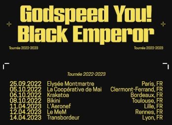 Godspeed You! Black Emperor en tournée en 2022 et 2023