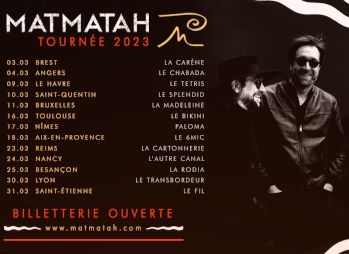 Matmatah en tournée en France en mars 2023