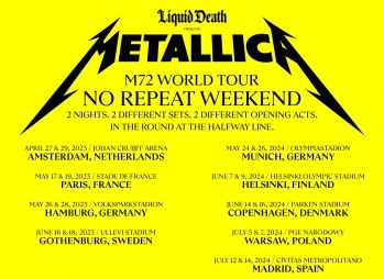Metallica en concert au stade de France les 17 et 19 mai 2023